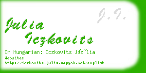 julia iczkovits business card